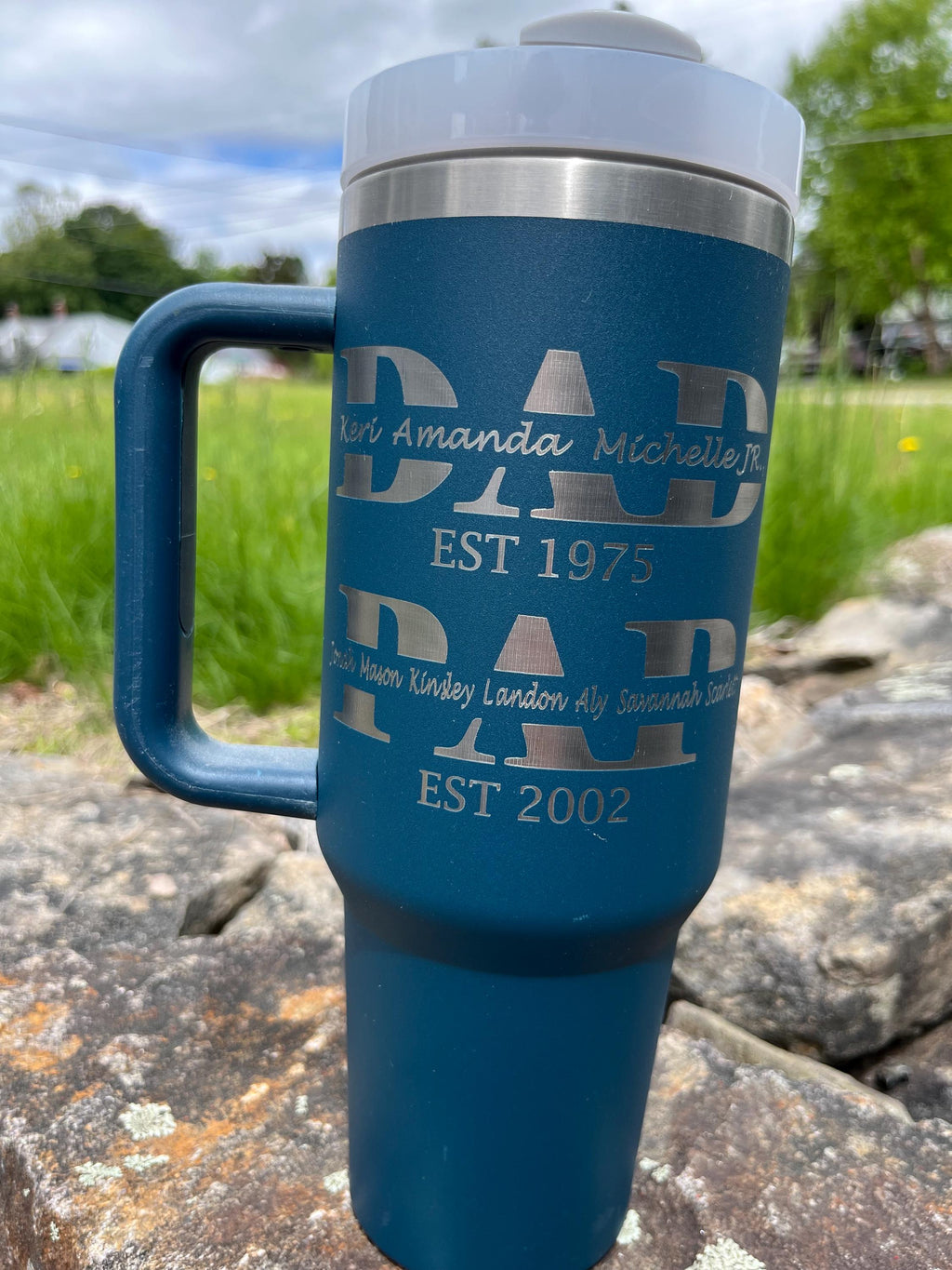 Personalized Family Title Tumbler or Water Bottle – Custom Names & Years