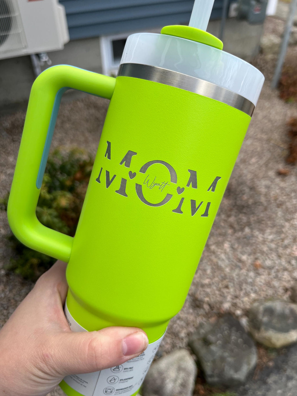 Personalized Laser Engraved Stainless Steel Tumbler: Custom Mom, Grandma, Auntie Name with Kids Names