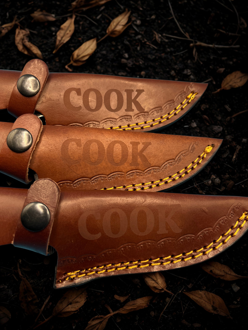 Personalized Laser Engraved Hunting Knife with Custom Leather Sheath
