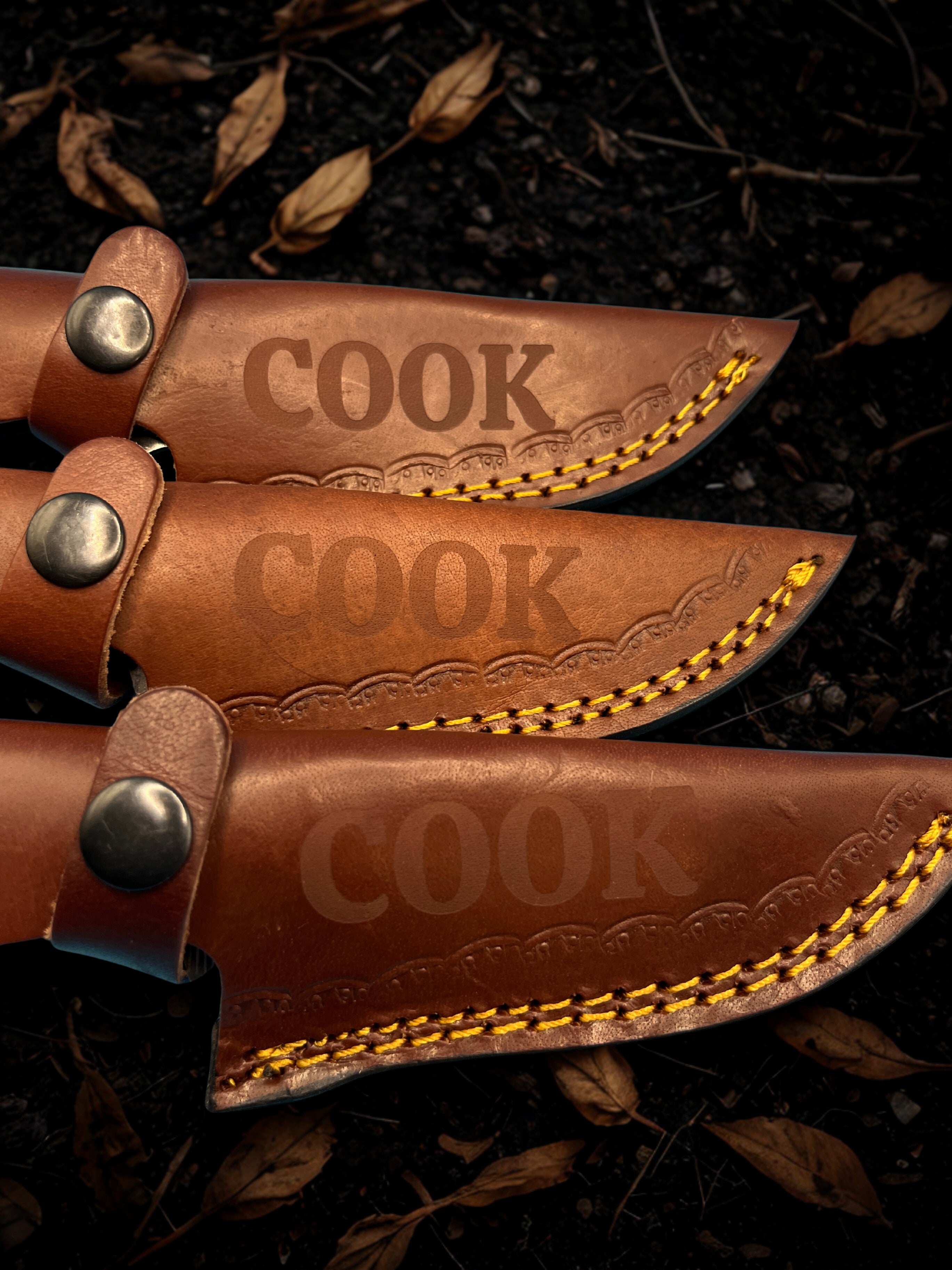 Personalized Laser Engraved Hunting Knife with Custom Leather Sheath