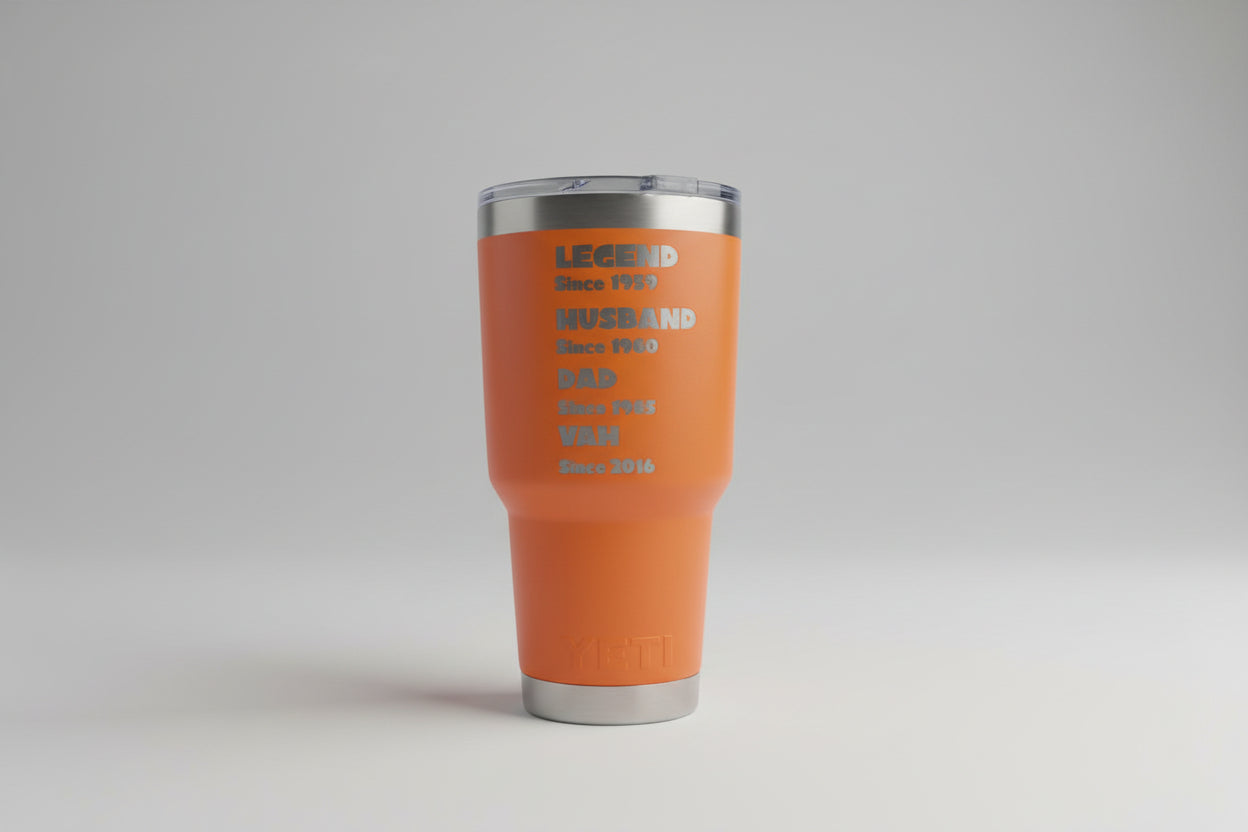 Personalized Stainless Steel Tumbler or Water Bottle – Custom Names & Milestone Years