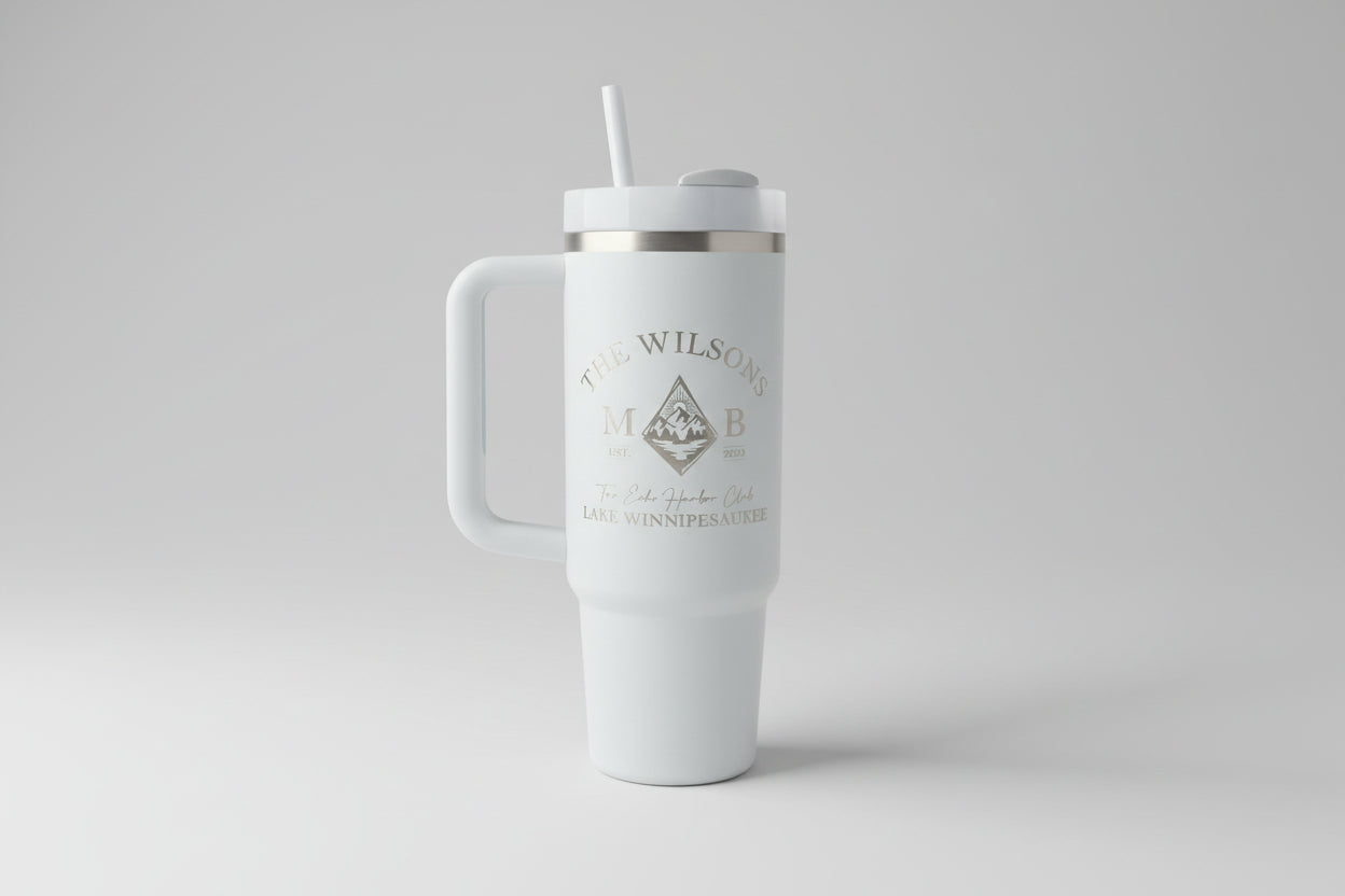 Custom Laser Engraved Wedding Party Tumblers & Water Bottles