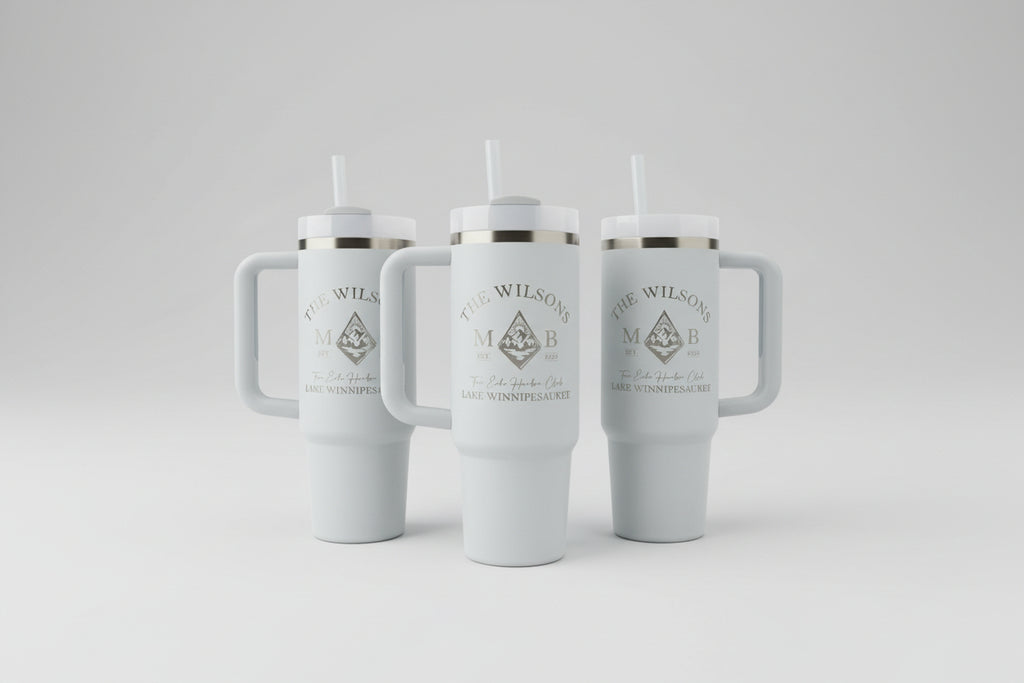 Custom Laser Engraved Wedding Party Tumblers & Water Bottles