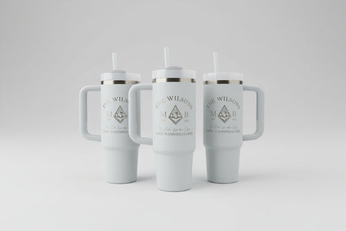 Custom Laser Engraved Wedding Party Tumblers & Water Bottles