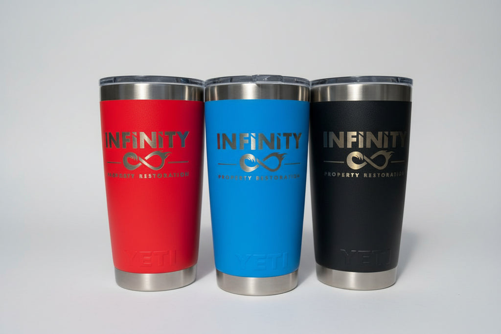 Custom LOGO Laser Engraved 20 oz Stainless Steel Tumblers – Bulk Corporate Orders