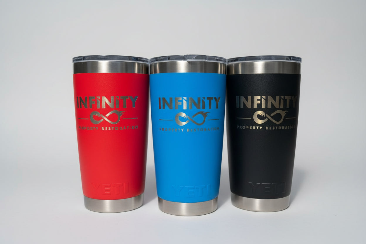 Custom LOGO Laser Engraved 20 oz Stainless Steel Tumblers – Bulk Corporate Orders