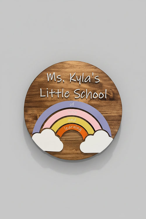 Custom 17.75" Wooden Business Sign – Personalized Laser Engraved Company Logo Wall Sign