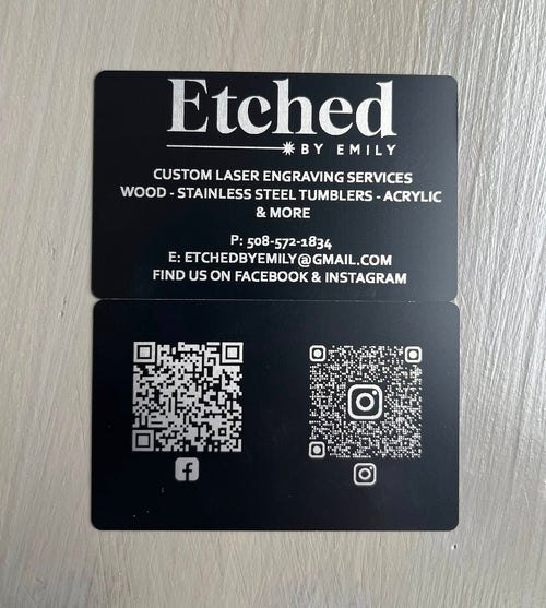 Custom Laser Engraved Aluminum Business Cards – Single & Double Sided