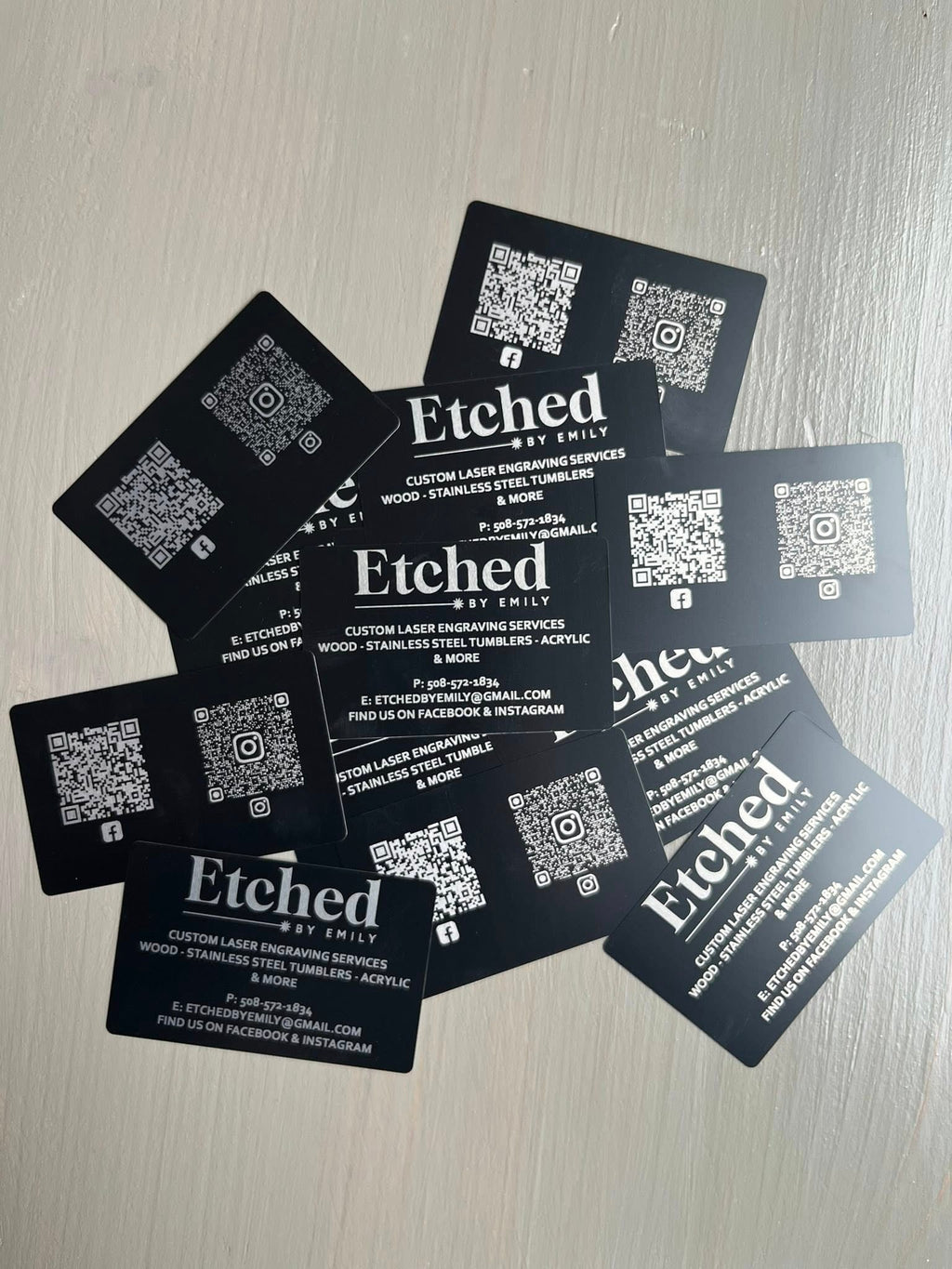 Custom Laser Engraved Aluminum Business Cards – Single & Double Sided