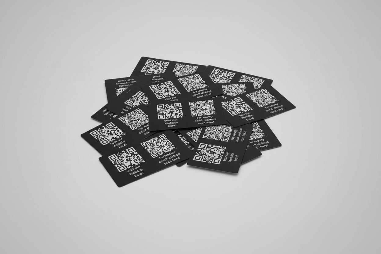 Custom Laser Engraved Aluminum Business Cards – Single & Double Sided