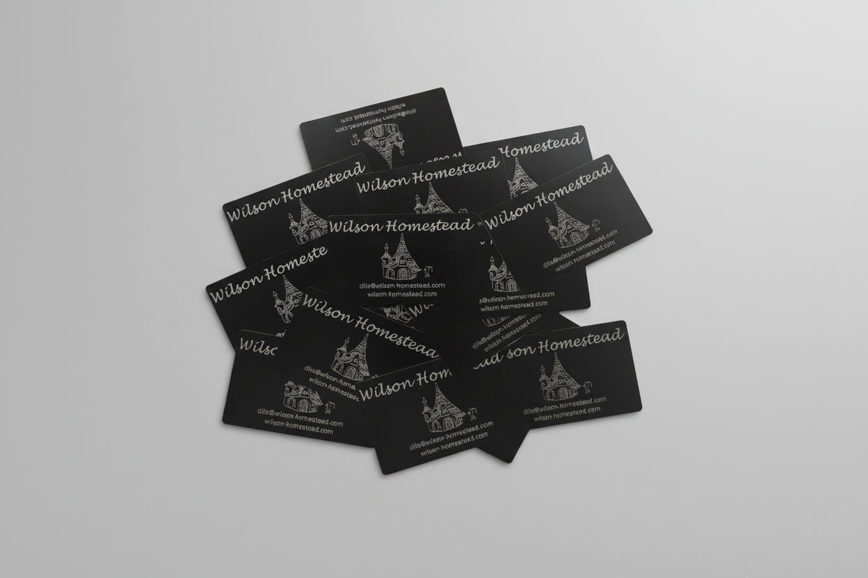 Custom Laser Engraved Aluminum Business Cards – Single & Double Sided