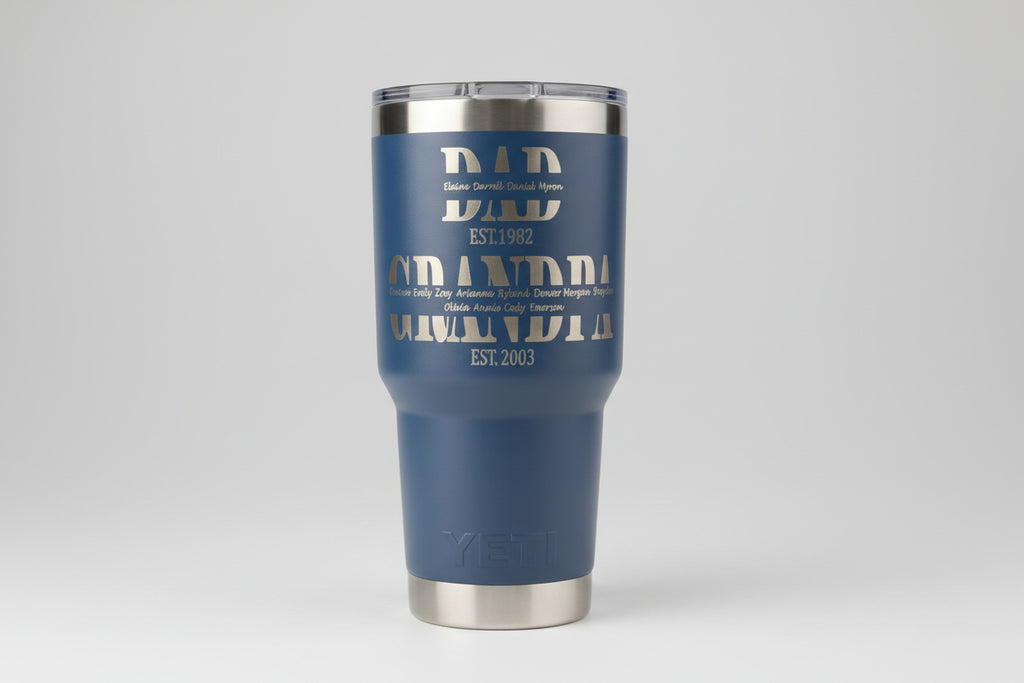 Personalized Family Title Tumbler or Water Bottle – Custom Names & Years