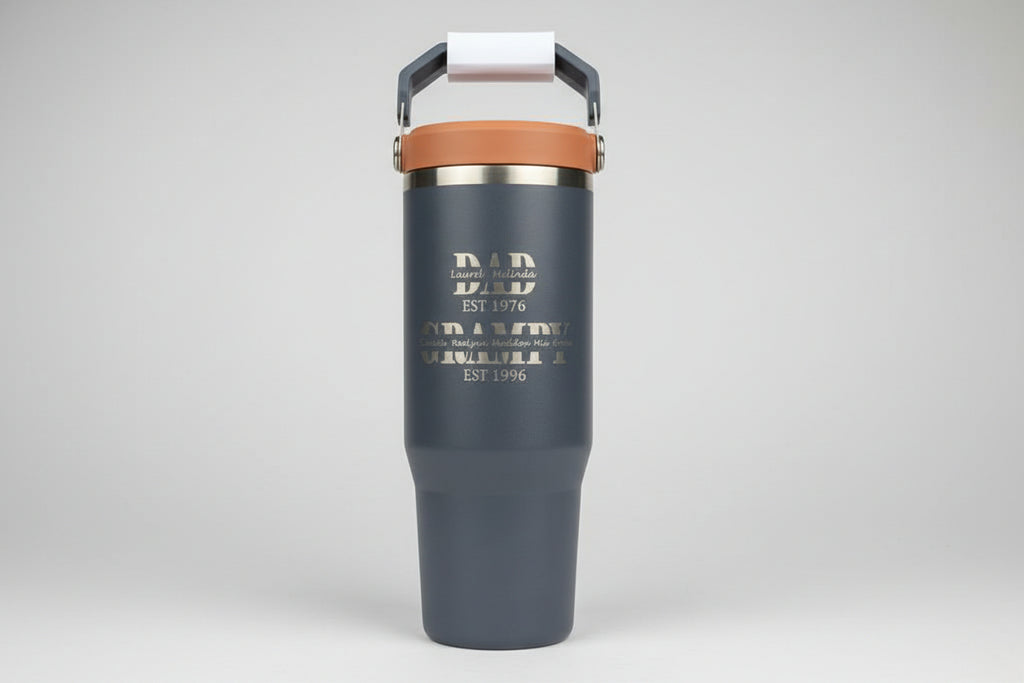 Personalized Family Title Tumbler or Water Bottle – Custom Names & Years