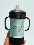10 oz Laser Engraved Sippy Cups with Removable Handles & Silicone Boots – 8 Colors