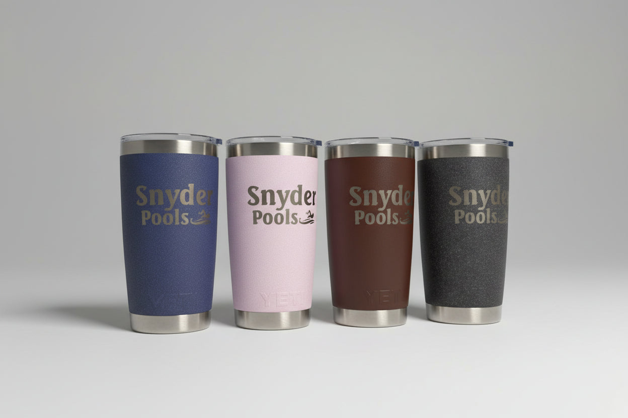 Custom LOGO Laser Engraved 20 oz Stainless Steel Tumblers – Bulk Corporate Orders