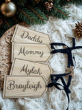 Personalized Laser Engraved Stocking Tags