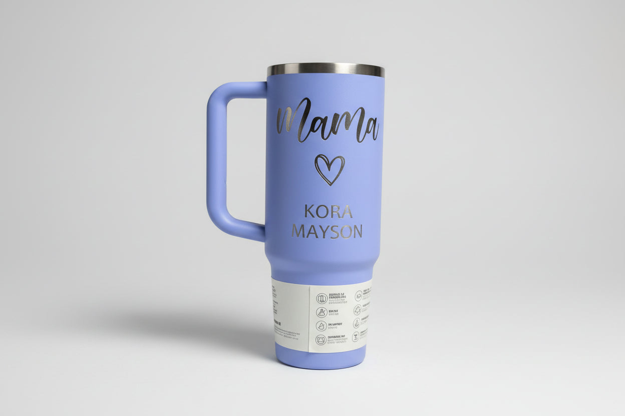 Personalized Stainless Steel Tumbler or Water Bottle – Custom Mama, Nana, Gigi Design