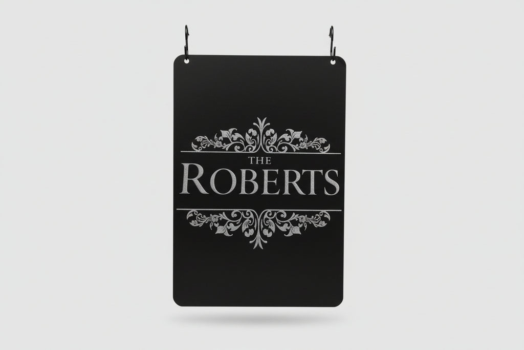 Custom 12"x18" Aluminum Laser Engraved Hanging Sign | Durable Outdoor Mailbox, Address & Garden Sign | Multiple Color Options