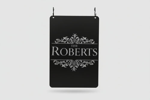 Custom 12"x18" Aluminum Laser Engraved Hanging Sign | Durable Outdoor Mailbox, Address & Garden Sign | Multiple Color Options