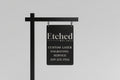 Custom 12"x18" Aluminum Laser Engraved Hanging Sign | Durable Outdoor Mailbox, Address & Garden Sign | Multiple Color Options