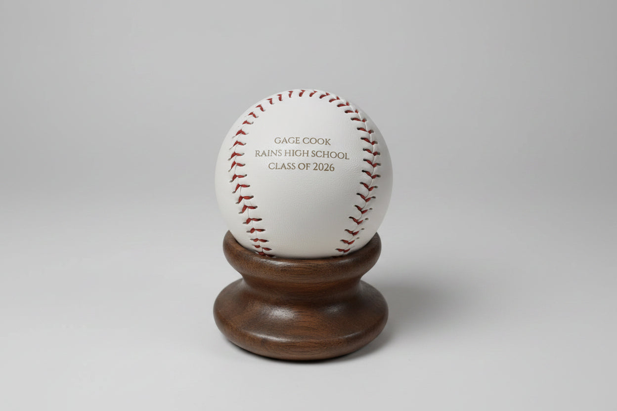 Custom Laser Engraved Baseball | Single or Double-Sided | Personalized Text or Image