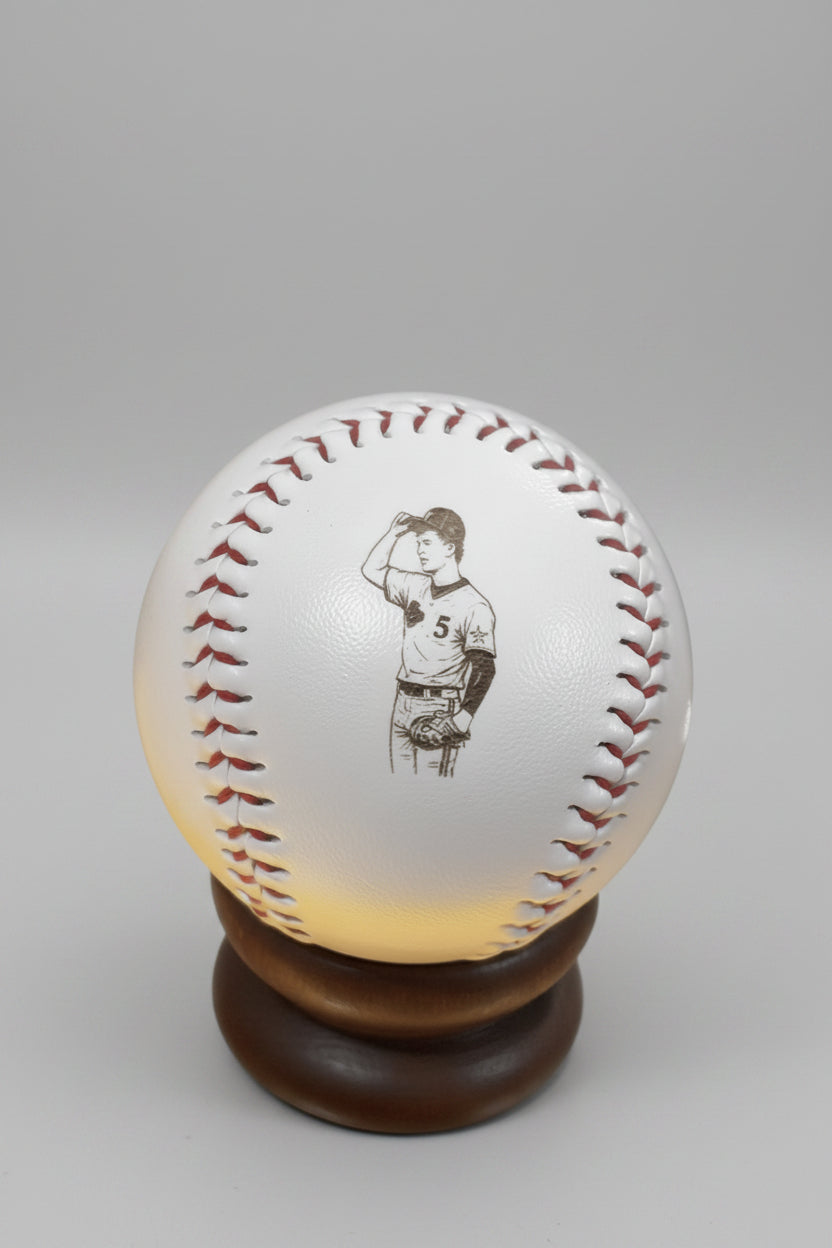 Custom Laser Engraved Baseball | Single or Double-Sided | Personalized Text or Image