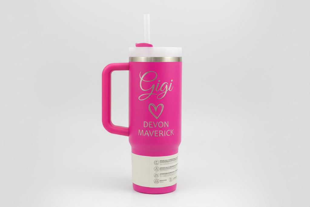 Personalized Stainless Steel Tumbler or Water Bottle – Custom Mama, Nana, Gigi Design