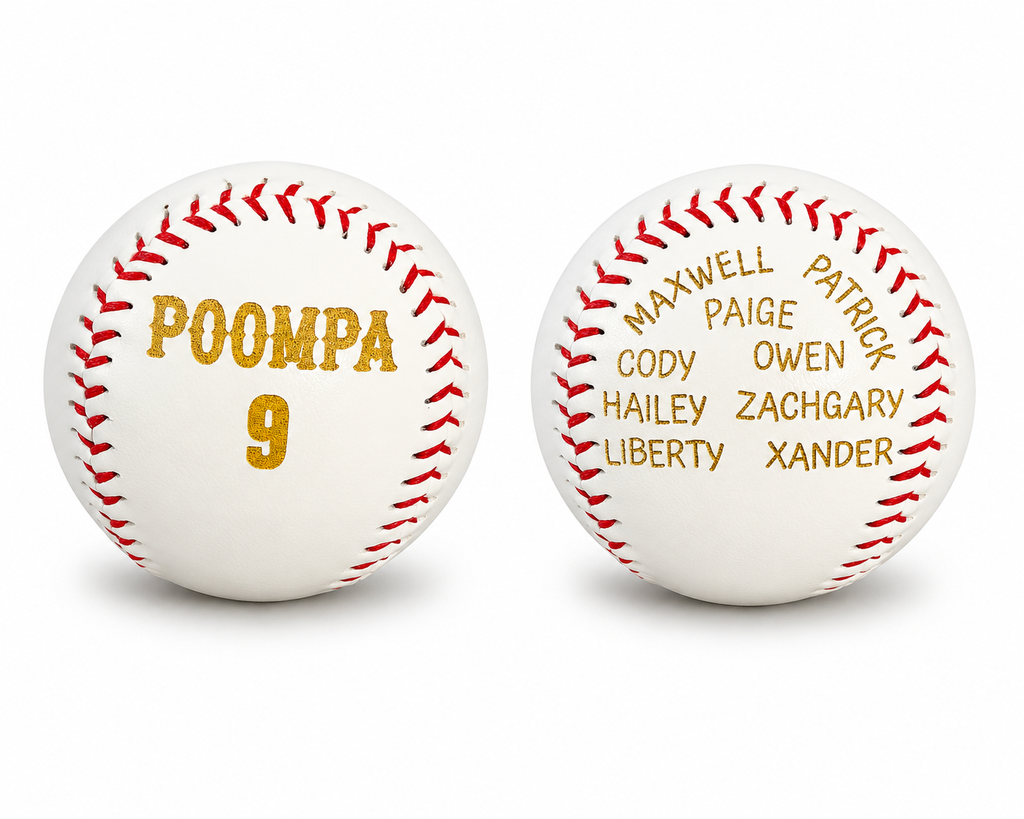 Custom Laser Engraved Baseball | Single or Double-Sided | Personalized Text or Image
