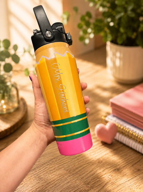 Frost Buddy 24 oz Laser Engraved Pencil Waterbottle