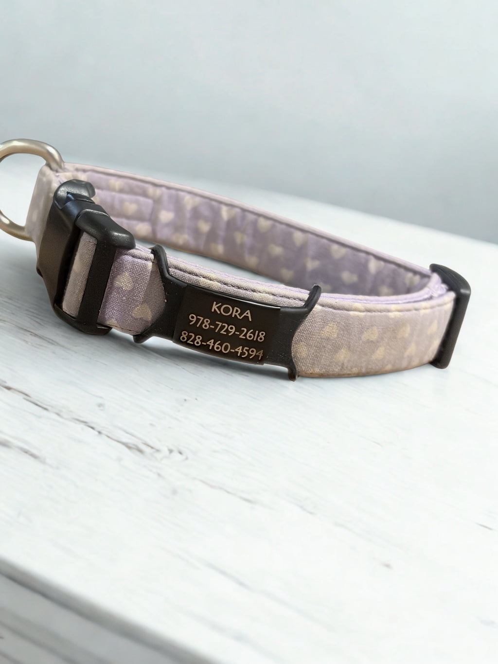 Personalized Silicone Loop Pet ID Tag | Laser Engraved Aluminum Dog Tag | Silent, Slide-On Collar Tag