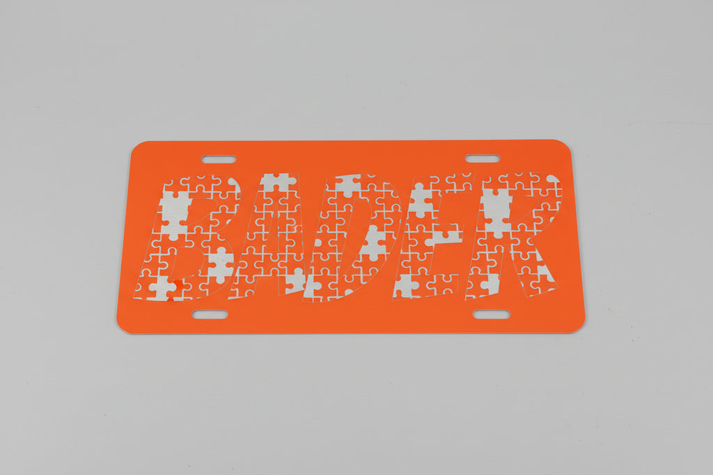 Personalized Aluminum Kids Name Sign | License Plate Style Door Sign | Custom Laser Engraved Room Decor