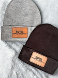Laser Engraved Leather Patch Snow Hat – Personalized