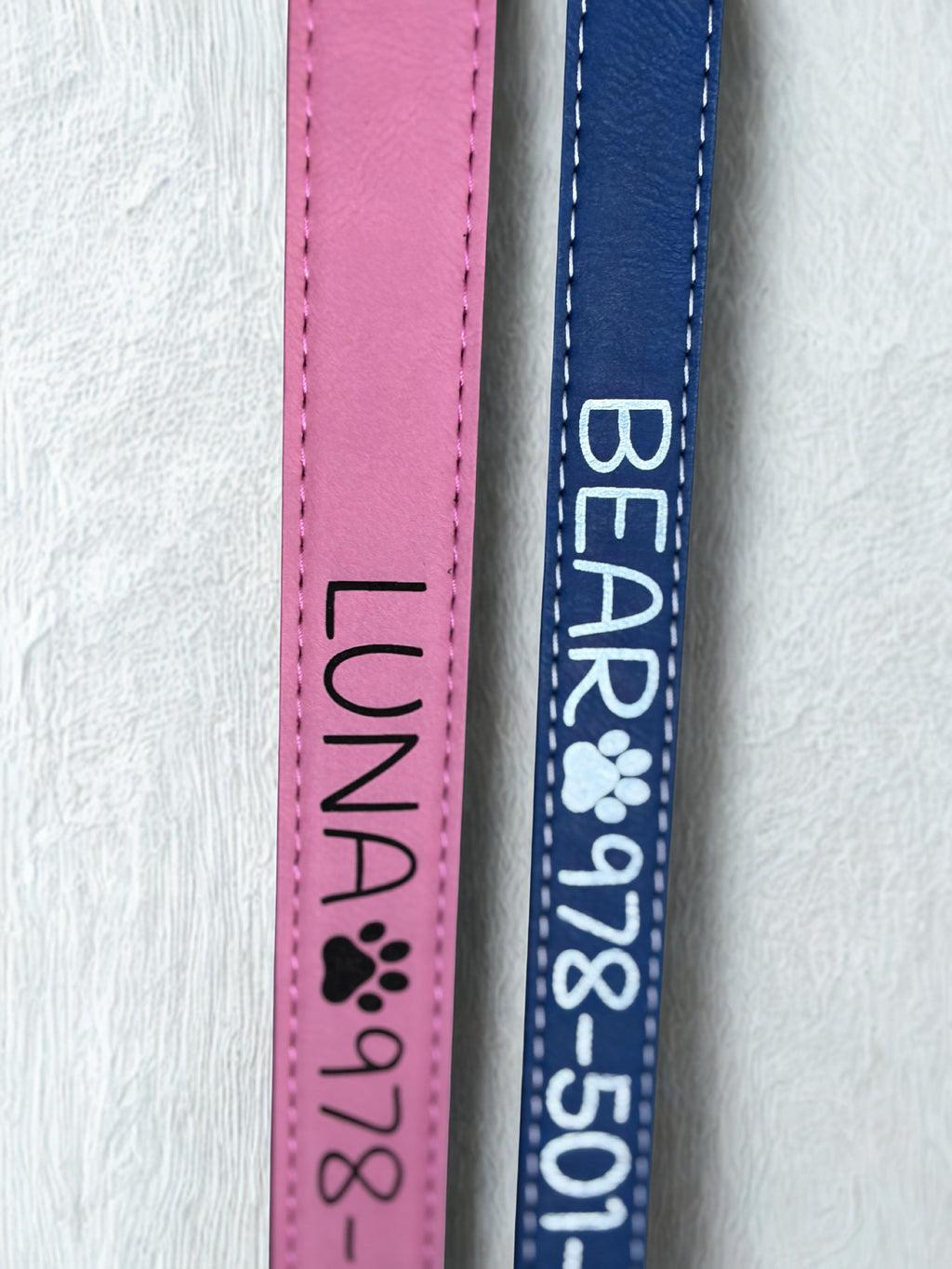 Personalized Laser Engraved Leather Pet Collars – Soft, Stylish & Jingle-Free
