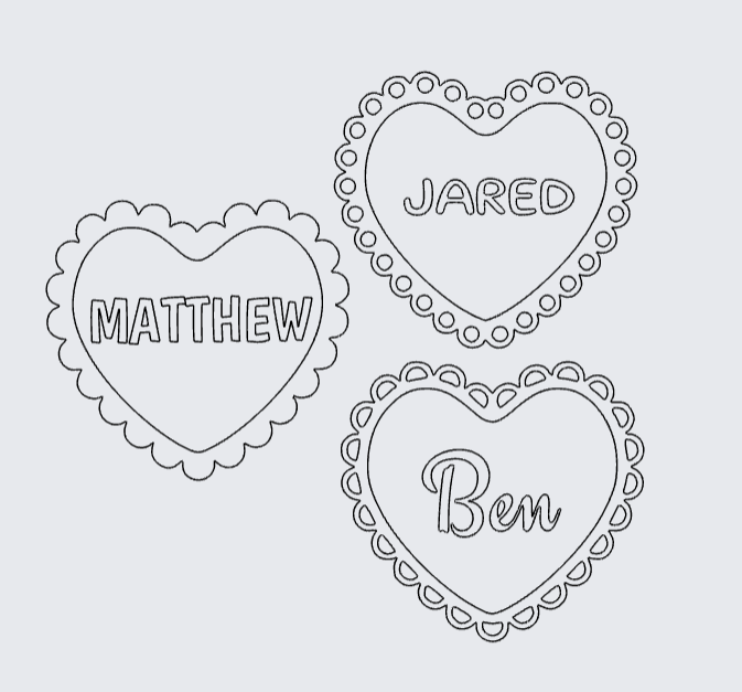 Personalized Heart-Shaped Wooden Valentine Paint Kit for Kids
