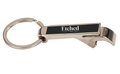 Custom Laser Engraved Metal Bottle Opener Keychain – Black & Silver Personalized Design