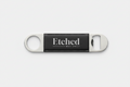 Custom Laser Engraved Metal & Leather Bottle Opener – Personalized Logo or Name