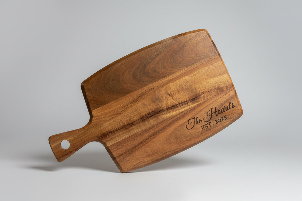 Laser Engraved Family Name Cutting Board - Personalized Wedding Gift