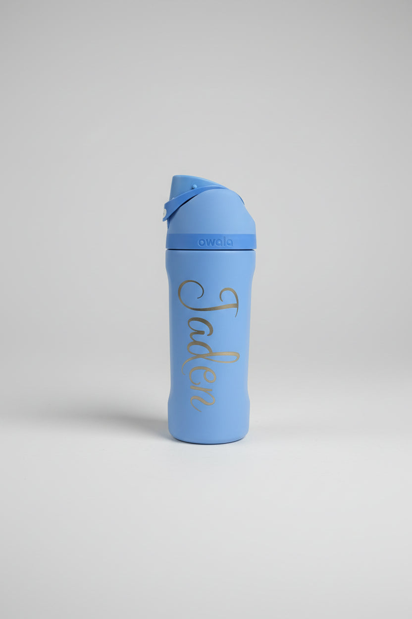 Personalized 16 oz Kids Water Bottle | Custom Laser Engraved Name & Theme | Durable Owala Bottle for School & Everyday Use