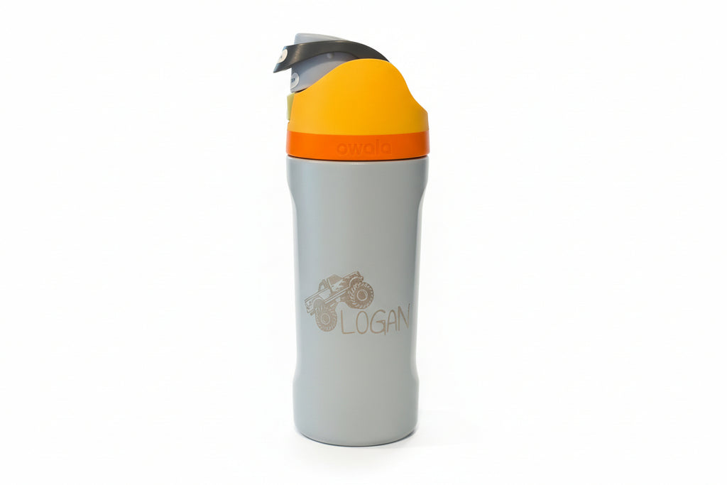 Personalized 16 oz Kids Water Bottle | Custom Laser Engraved Name & Theme | Durable Owala Bottle for School & Everyday Use