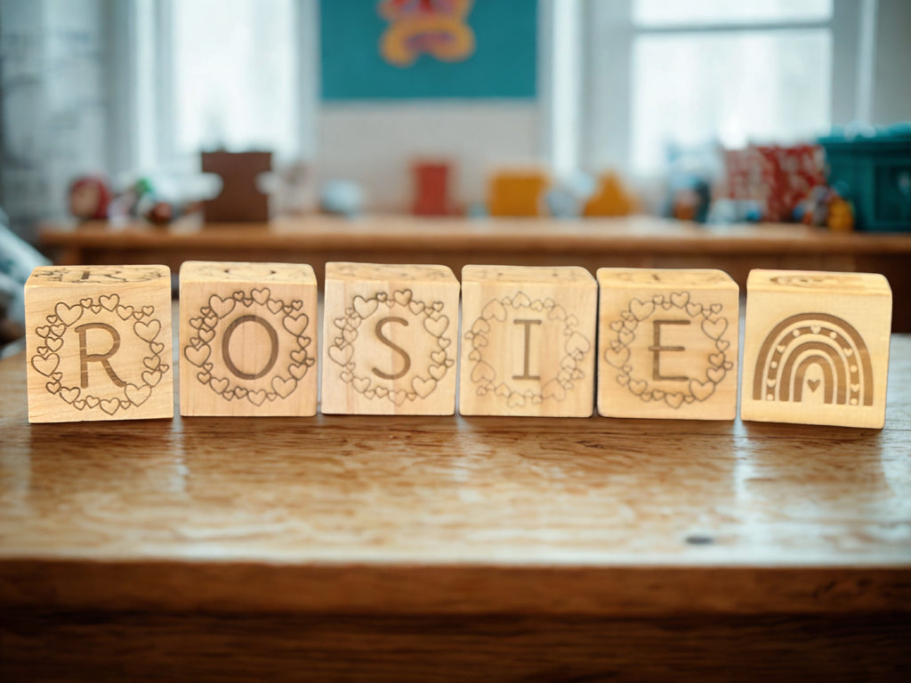 Personalized Laser Engraved Building Blocks