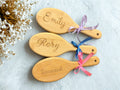 Personalized Bamboo Paddle Hair Brush – Laser Engraved Name