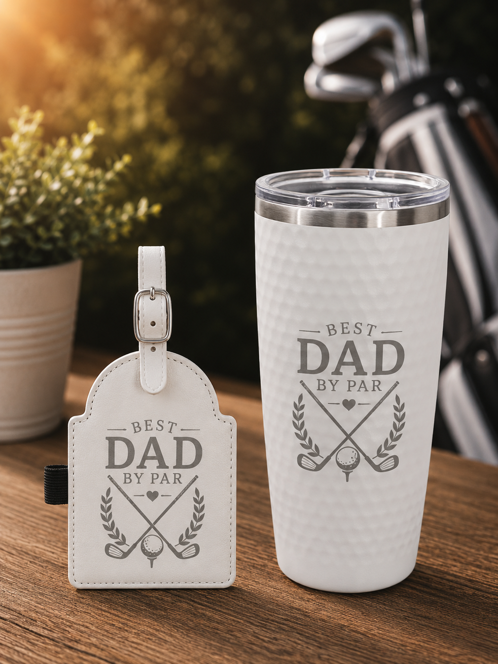 Golf Dad Gift Set – 20oz Golf Tumbler & Tee Holder